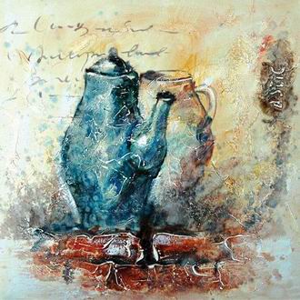 Textured Utensils oil painting